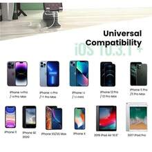 1-3 件 Lightning 转 3.5 毫米音频适配器线缆，兼容 14 13 12 11 系列，3.5 毫米耳机插孔转换器 - 白色 - 查看 3