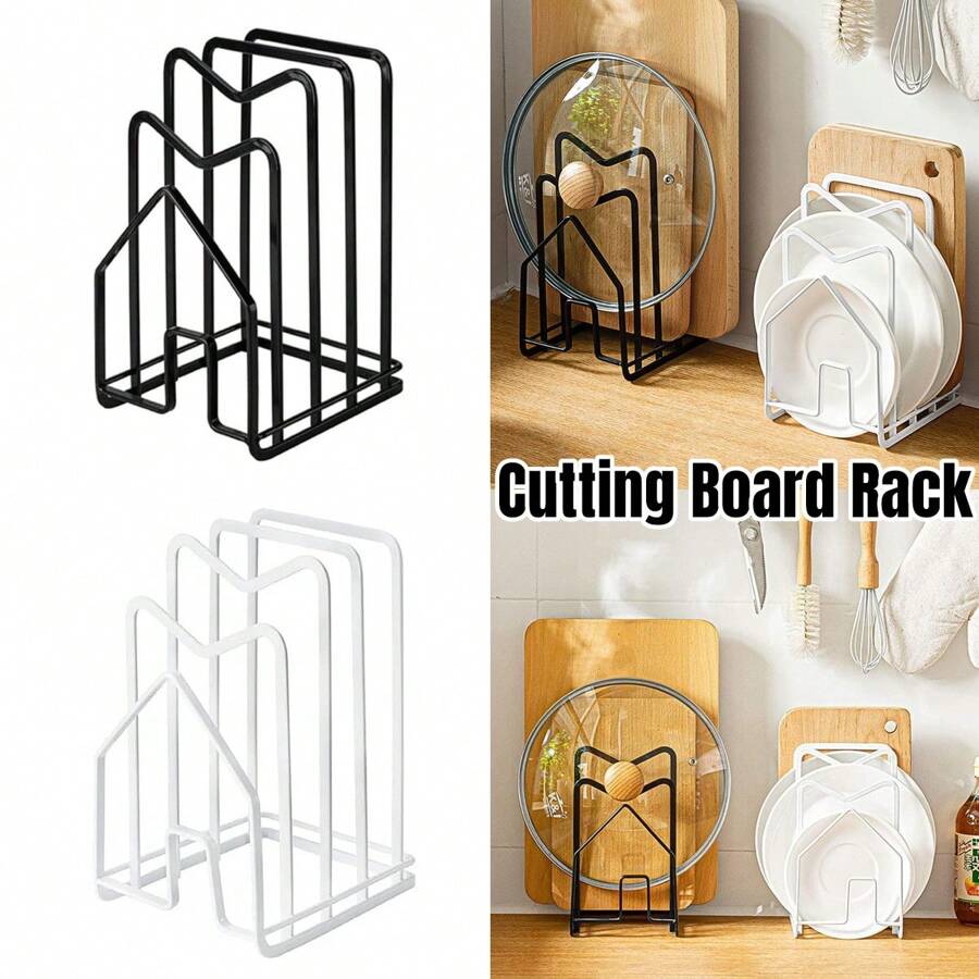Kitchen Pot Lid Rack Chopping Board Holder Storage Organizer Countertop Shelf