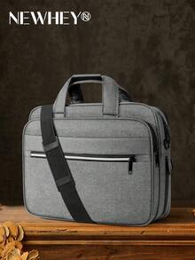 NEWHEY Laptop Bag 15.6 Inch Briefcase Water-Resistant Laptop Carrying Case For Men Expandable Computer Messenger Bag For Travel Business Work
