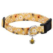 Collier ajustable pour chien avec motifs d'abeille, floral et de dinosaure, confortable et respirant pour les chiens de petite, moyenne et grande taille