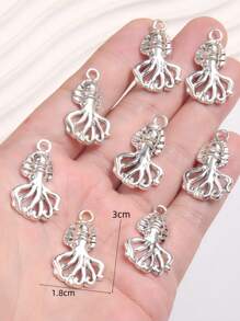 8pcs Cute Animal Shaped Zinc Alloy Pendants, DIY Jewelry Making For Necklace, Bracelet, Gift