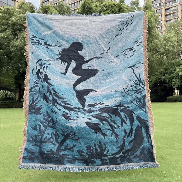1pc Bohemian Sofa Throw Blanket, Soft, Lightweight, Thick, Washable, Fade-Resistant And Non-Pilling, 100% Polyester Woven, Suitable For Home Decor