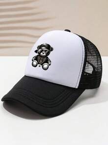 1pc Game Console Graphic Sun Hat Baseball Cap Unisex Child - Black and White - View 2