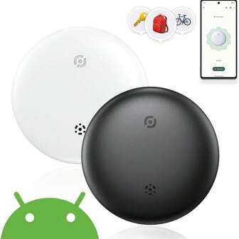 Rastreador inteligente Bluetooth Tag compatible con Android Air y Find My Device. Localizador GPS con etiqueta inteligente para llaves, bolsos, equipaje y mascotas. Resistente al agua IP67. Batería reemplazable. Regalo para la vuelta al cole.
