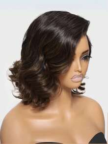 13x4 蕾丝前额栗棕色渐变螺旋卷发波浪鲍勃假发预剪预漂白预拔 3D 圆顶透气帽 Unice 女士假发