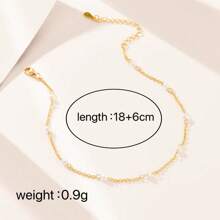 1 pieza Pulsera de perlas elegante y minimalista, de acero de titanio que no se desvanece, pulsera de perlas para mujer, para uso diario o como regalo