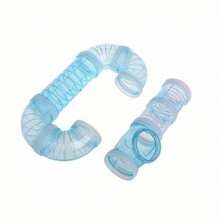 Hamster Tunnel Toy - 3pcs Connectable Plastic Pipe Cage Exercise Tubes - Multicolor - View 7
