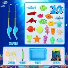 Magnetic Fishing Game For Kids 3-5 With Toddler Fishing Poles, Magnetic Poles Game Are Designed For Little Hands, Bath Toys For Kids Ages 4-8