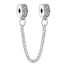 1 Stück Sicherheitskette - Glücksbringer-Karabinerverschluss, Kugelpositionierer geeignet für Armband Selbstgestaltung, Frauen Schmuckzubehör für Halskette, Armband, Fußkette, perfektes Geschenk für den täglichen Gebrauch, handgefertigtes Armband Schmuckherstellungsgeschenk