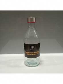 HOME&CO GLASS JUICE WATER MILK BOTTLE 1 LITER 25x9x9cm WITH LID - 無色 - 查看 2