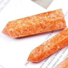 Natural Sunstone Healing Meditation Crystal Tower Point Wand Reiki Obelisk Gift - 如圖 - 查看 4