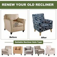 Local Delivery - Banquet Armchair Slipcover Printed Chair Covers With Arms Stretch Club Chair Slipcover Soft Armchair Sofa Covers Anti-Slip Furniture Protector For Dogs Pets Home Living Room Decor, 14 - 49 - 查看 6