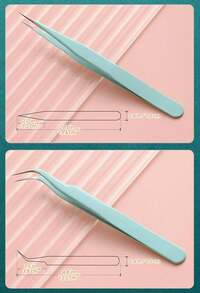 2 Pieces Sticker Tweezers, Cute Craft Tweezers For Stickers, Scrapbooking, Vinyl, Lashes, Electronics, Turquoise - 彩色 - 查看 7