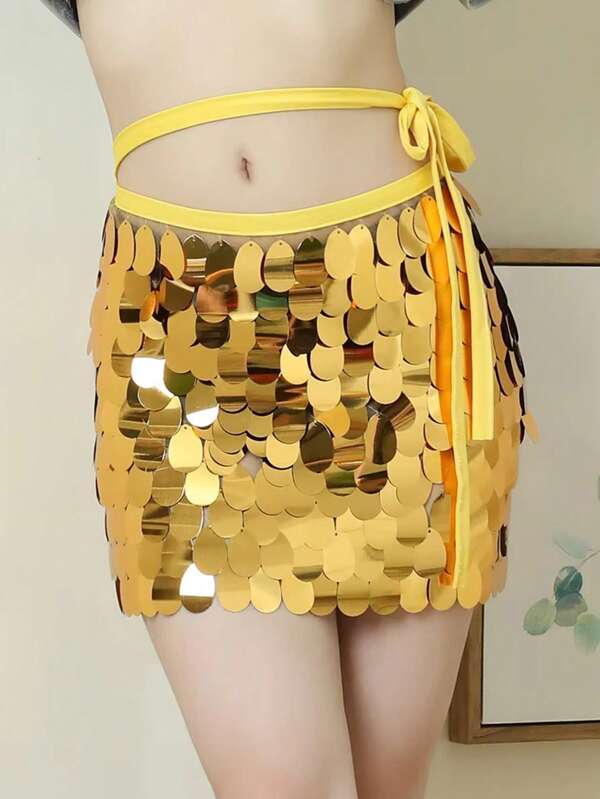 Pailletten Hüftkette, sexy Bauchtanz Accessoire für orientalische Bühne und Party