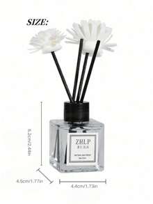 1 pièce/2 pièces Diffuseur de parfum d'ambiance 50 ml, parfum frais longue durée, convient pour la salle de bain, sans flamme (quantité de fleurs décoratives/bâtonnets de parfum aléatoire) - Divers parfums - Voir 4
