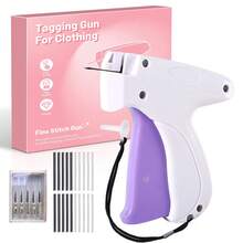 Fine Stitch Gun Stitchy Quick Clothing Fixer For Clothes,Micro Tagging Gun For Clothing With 6 Fine Needles & 1000 Pcs Fasteners,Mini Speedy Sticky Sewing Hemming Tool,Tagging Gun For Clothing, Tag Attacher Gun For Standard Retail Price Tag, Tag Gun Kit With Barbs Fasteners, Tagging Gun For Store Consignment, Garage Yard