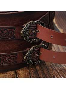 2 pièces Ceinture large viking, ceinture d'armure médiéval, ceinture-corset de chevalier, costume d'Halloween LARP