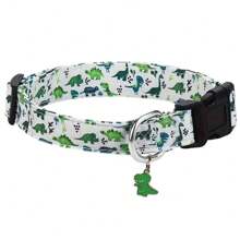 Collier ajustable pour chien avec motifs d'abeille, floral et de dinosaure, confortable et respirant pour les chiens de petite, moyenne et grande taille