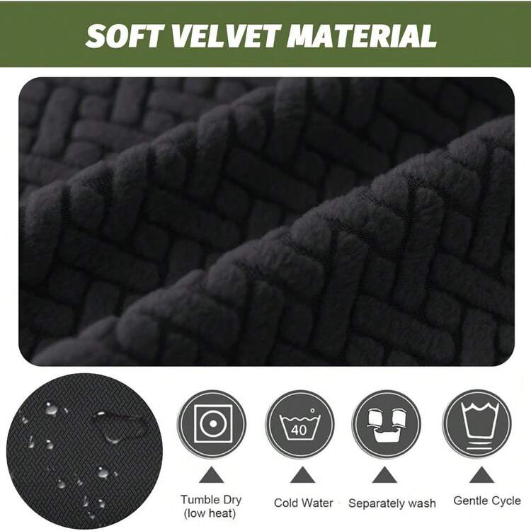 Local Delivery - Banquet Armchair Slipcover Printed Chair Covers With Arms Stretch Club Chair Slipcover Soft Armchair Sofa Covers Anti-Slip Furniture Protector For Dogs Pets Home Living Room Decor, 14 - T-jacquard Black - 查看 7