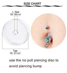 Belly Button Piercing Kit Gun Belly Piercing Kit Belly Button Piercing Gun Navel Piercing Kit Belly Button Ring Piercing Kit Pink Belly Piercing Gun - Pink - View 6