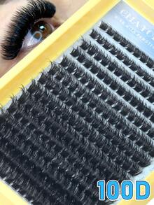 280/224簇单根睫毛册 大容量 60D+80D+100D 10-18毫米混合长度簇睫毛加长增厚蓬松睫毛初学者DIY睫毛延长套装 居家自戴分段睫毛持久睫毛束睫毛 - D - 查看 4