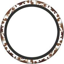 New Brown Cow Print Steering Wheel Cover Universal 15 Inch For Women Men, Neoprene Anti-Slip Cute Car Steering Wheel Grip Wrap Car Accri Protective Case Cover For Vehicle Truck SUV¡­ - Rainbow Cheetah Print One Size - View 8