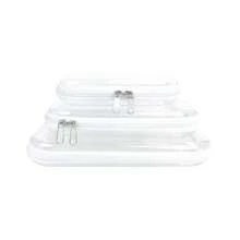 3pcs Thick Transparent Waterproof Stationery Storage Boxes, Home Decor Desktop Organizers, Travel Portable Makeup Cosmetic Organizers, Toy Toiletry Medicine Storage Boxes, Multi-Functional Storage Pouch,For School Supplies,Back To School