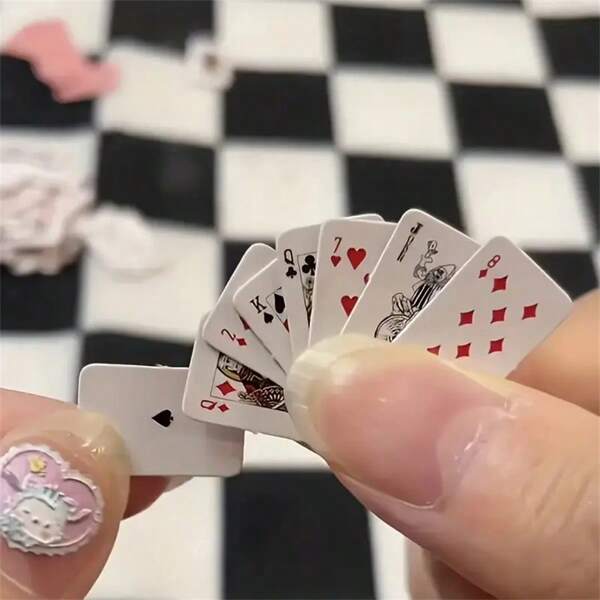 54-Piece Mini Playing Card Set - Portable Fun Finger Cards, Ideal For Travel, Dormitories And Outdoor Leisure