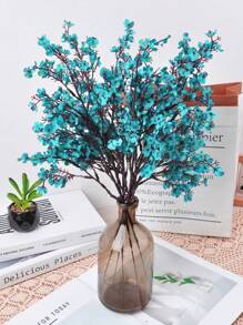 4PCS Blue Artificial Flower Baby Breathing Flower Starry Sky Halloween Simulation Bouquet Fake Silk Starry Sky Bouquet Suitable For Wedding Bridal Party Home DIY Flower Arrangement Decoration