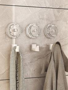 1pc Strong Vacuum Suction Cup Hook - No-Drill, Easy Install Wall Mount For Bathroom & Kitchen Storage, Storage Rack, Wall Hook, Storage Hook, Kitchen Accessories, Bathroom Accessories, Bedroom 1pc Strong Vacuum Suction Cup Hook - No-Drill, Easy Install Wall Mount For Bathroom & Kitchen Storage, Storage Rack, Wall Hook, Storage Hook, Kitchen Accessories, Bathroom Accessories, Bedroom Accessories - Multicolor - View 7