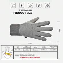 1 par de guantes deportivos a prueba de agua y térmicos con pantalla táctil para mujeres y hombres, perfectos para ciclismo, correr, conducir, senderismo, caminar y trabajar