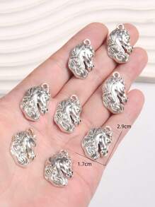 8pcs Cute Animal Shaped Zinc Alloy Pendants, DIY Jewelry Making For Necklace, Bracelet, Gift