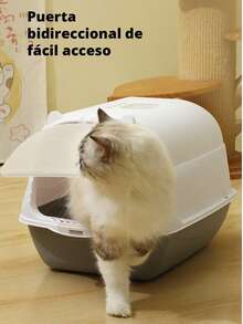 Arenero Ear Para Gatos Antiolores Puerta Palita Y Filtro - Morado Violeta - Ver 7