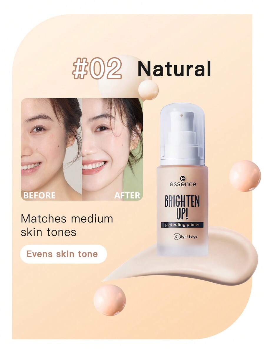 Essence BRIGHTEN UP! Perfecting Primer #02 Beige-30ml - 02 Natural Color - View 1