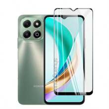Black Edge Tempered Glass Screen Protector + Shockproof Frame Phone Case For Honor X6B, Honor X8C, Vivo V50Lite, Redmi A3, Infinix Note 50pro, Infinix Note 50, Camon 40, Honor 400 Lite, Redmi A5. Compatible With Huawei, OPPO, Vivo, I Tel, Realme, Transsion, Redmi, Honor, Series