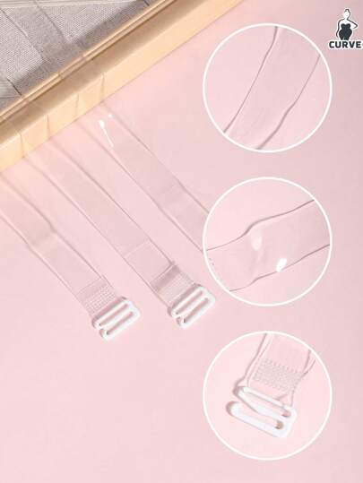 Alças de ombro femininas plus size 68/10/12 peças, alças invisíveis transparentes, alças elásticas e duráveis para sutiã feminino, adequadas para acessórios de lingerie feminina com suspensórios, roupas largas com largura de ombro