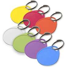 100Pcs Plastic Teardrop Key Tags DIY Crafts Key Number Plates Backpack Accessories For Friends Students Family