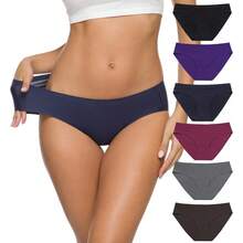 ALTHEANRAY Women's Seamless Hipster Underwear No Show Panties Soft Stretch Bikini Underwears Multi-Pack - Color9 - 查看 1