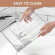 Silverware Drawer Organizer Expandable Utensil Cutlery Holder Adjustable Plastic Tray For ForksSpoons Or Knives With Knife Blocks Kitchen Storage Solution ClearW10 - Clear - View 3