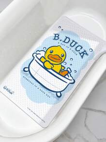 B. Duck 1 pieza Alfombra de ducha gruesa con estilo de pato de dibujos animados, autorizada por B.DUCK, con ventosas antideslizantes, lavable a máquina, accesorio de baño y decoración de baño