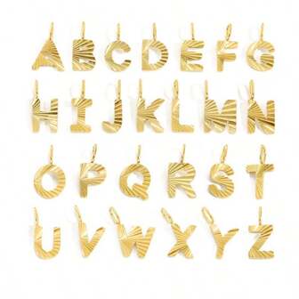 Cadenas con colgante de 26 letras del alfabeto, enchapadas en oro de 14K, collares de acero inoxidable para mujeres - Collar personalizado con nombre DIY - Ideal para uso diario y como regalo, diseño versátil y elegante