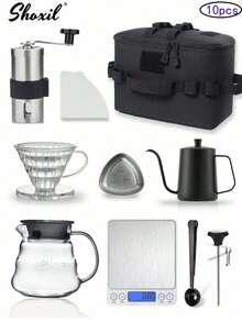 shoxil Set Penyaring Kopi 5/6/7/14/15pcs - Set Lengkap Penyaring Kopi Tuang dengan Filter dan Aksesoris, Cocok untuk Penggunaan di Rumah, Kantor, atau Kafe - V60 - View 14