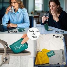 1pc Personalized Name Pill Box, Pill Organizer Box, Pill Case, Small Daily Pill Box, Weekly Pill Box, Travel Pill Box, Small Portable Pill Box