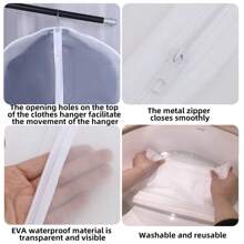 [ Super Value 5 Items ] Clothing Dust-Proof Bag Hanging Bag Set Is Now Available. It Integrates Dust-Proof And Storage Functions, Making It Easy To Store Coats, Dust-Proof Covers, Coat Dust-Proof Covers, Clothing Dust-Proof Covers, Storage, Travel, Office, And Wardrobe Clothing Dust-Proof Covers