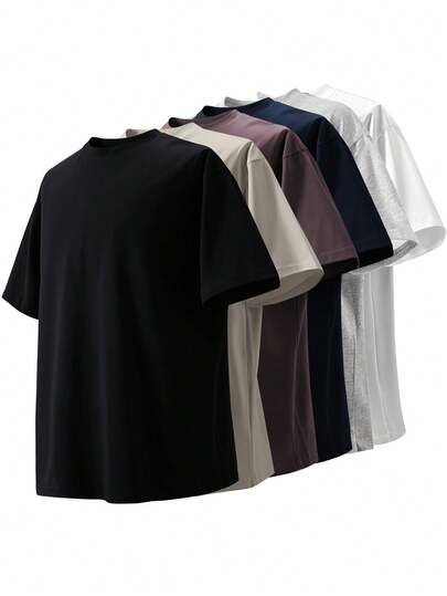 Women's Solid Color Short Sleeves, 220g Weight, 100% Cotton, Comfortable To Wear, Very Suitable For Running, Leisure Or Outdoor Entertainment, Fitness,Comfort Fit Short Sleeve Classic Cotton T-Shirt Women's Casual Short Sleeve Top