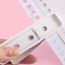 Single Hole Puncher Handheld 1/4 Inches Hole Punch, 20 Sheet Paper Punch Capacity Metal Hole Puncher With Skid-Resistant Base Paper, Chipboard, Art Project, Blue - Ivory White - View 6
