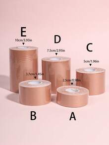 Adhesive Bra Tape, Cleavage Enhancing, Lifting, Sticky Nipple Covers, Breast Lift For Women, With Disposable Elastic Fabric, Adhesive Bra, Strapless Bra, Anti-Flashing Tape, Uplift Bust, Gather Chest, Prevent Sagging, Summer Sweat-Proof, Women Reviving Patch, Prevent Nipple Protrusion, Suitable For A-E Cup Breasts, Self-Adhesive Nipple Covers, Suitable For Bridal Gowns, Backless Outfits, Multiple Wearing Ways - Beige - View 2