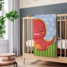 Baby Comforter For Crib And Bed, Warm Padded, Sublimated Print - Dino - 查看 2
