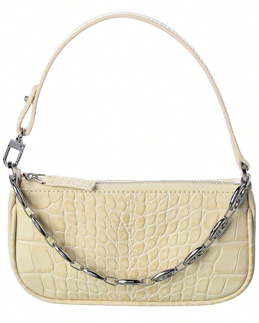 By FAR Rachel Mini Croc-Embossed Leather Shoulder Bag - 彩色 - 查看 1