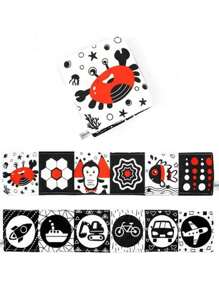 Newborn Toys, High Contrast Baby Books With Teethers, Black And White Infant Toys, Montessori Toys For 0-6-12 Months Early Brain Development, Sensory Learning Activity Gifts, Tummy Time Toystummy Time,Baby Toys,Baby Books